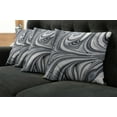thumbnail image 5 of Ambesonne Abstract Throw Pillow Cover 4 Pack, Black White Surreal Art, 24", Grey, 5 of 5