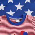 thumbnail image 6 of NOLDARES Patriotic Toddler Boy Outfit Short Sleeve T-Shirt + Elastic Waist Shorts with Pockets 2-Piece Summer Set Independence Day American Flag Print(Red,2-3 Y), 6 of 6