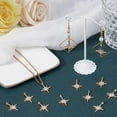 thumbnail image 4 of 1 caja de 30 dijes de estrella de circonita cúbica, dije de estrella polar, grandes dijes de estrella dorada de seis puntas de aleación con diamantes de imitación., 4 of 6