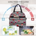 thumbnail image 5 of Xecao Hearts And Lines1 Print Insulated Lunch Box, Lunch Cags Lunch Bag Featuring An Adjustable Shoulder Strap, 5 of 5