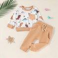 thumbnail image 2 of HCNTES Baby Boy Winter Clothes Baby Boy Clothes Fall 6 12 18 24 Months Long Sleeve Pullover Tops & Pant Sets Toddler Winter Outfits, 2 of 9