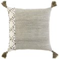 thumbnail image 1 of HomeRoots 403475 Ivory & Taupe Accent Stitch Color Block Throw Pillow, 1 of 1