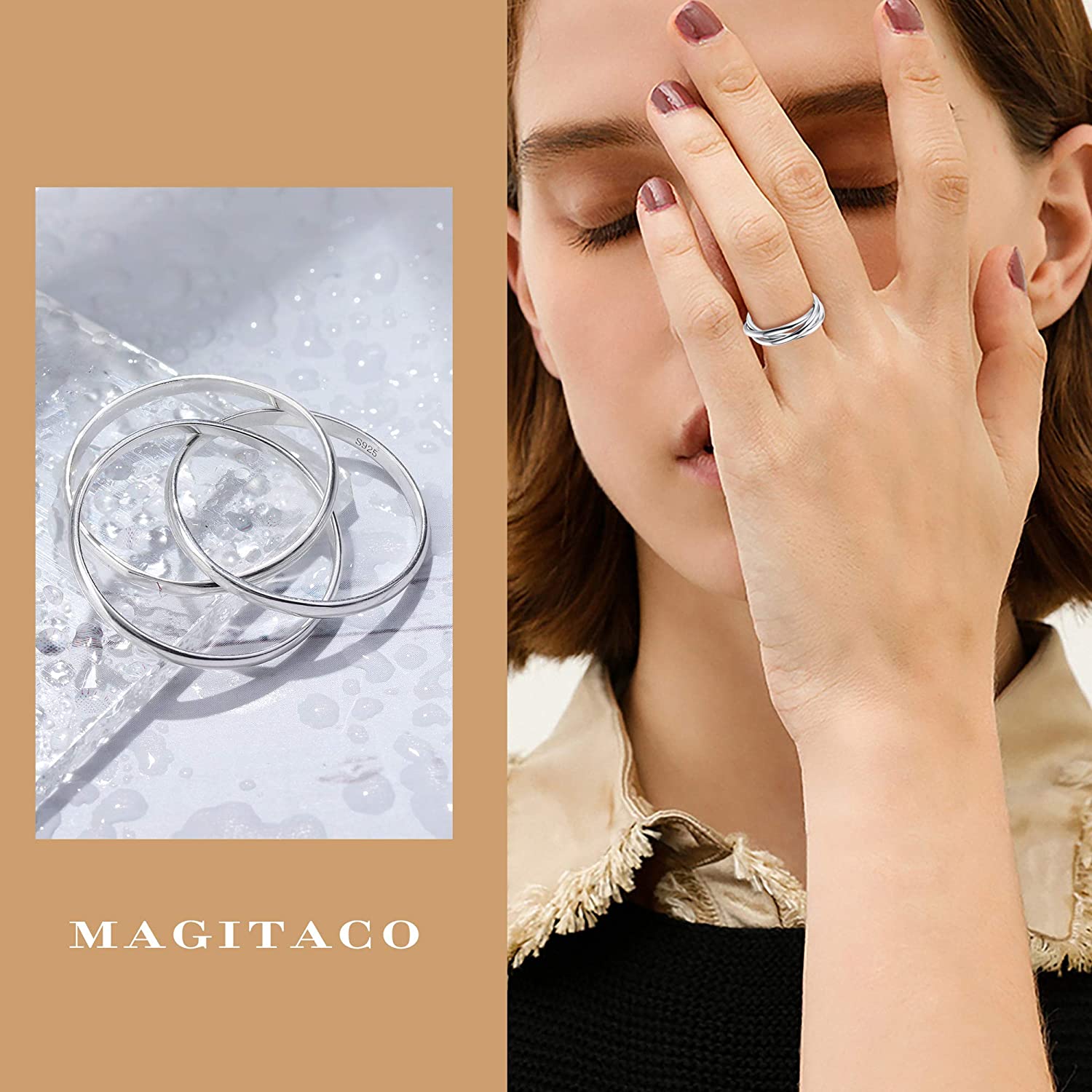 Jicidcha 925 Sterling Silver Anxiety 
