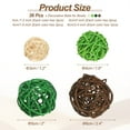 thumbnail image 2 of Uxcell Wicker Rattan Balls, Decorative Balls for Centerpiece Bowls Home Decor Green/Natural/Deep Green/Deep Brown, 2 of 7