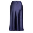 thumbnail image 3 of Made by Olivia Women's Solid and Print A-Line Elastic Waist Boho Midi Skirt Skv Navy 3XL, 3 of 3