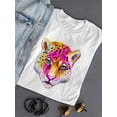 thumbnail image 3 of Rainbow Leopard T-Shirt Women -Rose Khan Designs, Female 4X-Large, 3 of 4