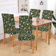 thumbnail image 2 of Yayeee 4 Pack Dining Chair Covers Stretch Parson Chairs Slipcovers Seat Protector, Orange Flowers, 2 of 6