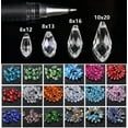 thumbnail image 2 of U8MO 12x6mm 16x8mm 20x10mm 25x12mm Teardrop Faceted Crystal Glass Loose Pendant Beads-1# Clear-12x6mm (30pcs), 2 of 9