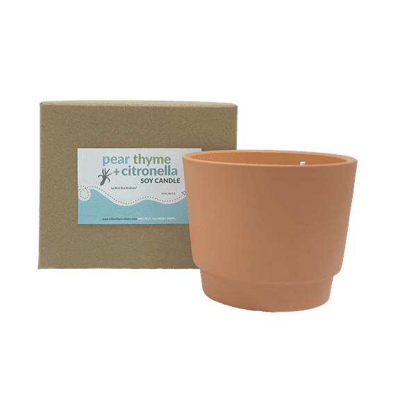 Pear   Thyme Citronella Soy Candle 10oz 1 Pack, Best Bee Brothers