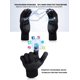 thumbnail image 3 of Guantes de pantalla táctil negros para hombre M Xemadio CJWUS-3165, 3 of 7