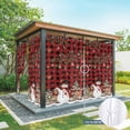 thumbnail image 6 of Outdoor Curtains for Patio Waterproof, Christmas Snowman Outdoor Privacy Panels Grommet, Xmas Snowflake Elk Tree Balls Red Plaid Blackout Outside Curtains for Porch/Cabana 54"x95", 1 Panel, 6 of 8