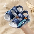 thumbnail image 4 of Gubotare Sandals for Toddler Boys Kids Sandals Boys Girls Summer Outdoor Non-slip Athletic Sandals Adjustable Sport Sandal Lightweight Beach Gifts for Toddler Size 13.5 (Blue,13.5 Little Kids), 4 of 6