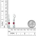 thumbnail image 6 of Gem Stone King 925 Sterling Silver Sky Blue Aquamarine 3 Stone Dangle Earrings for Women (5.10 Cttw, Gemstone March Birthstone, Oval 8X6MM, 7X5MM and 6X4MM), 6 of 6