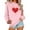 Pink, variant on Elvqul Womens Crewneck Sweatshirts Casual Shirts Tunic Lightweight Long Sleeve Valentine's Day Sweatshirts for Juniors Pullover