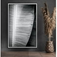 thumbnail image 1 of PixonSign Framed Canvas Print Wall Art Detailed Banana Leaf Botanical Wilderness Photography Realism Minimalist Relax/Calm Duotone Black and White for Living Room, Bedroom, Office - 16"x24" White, 1 of 5