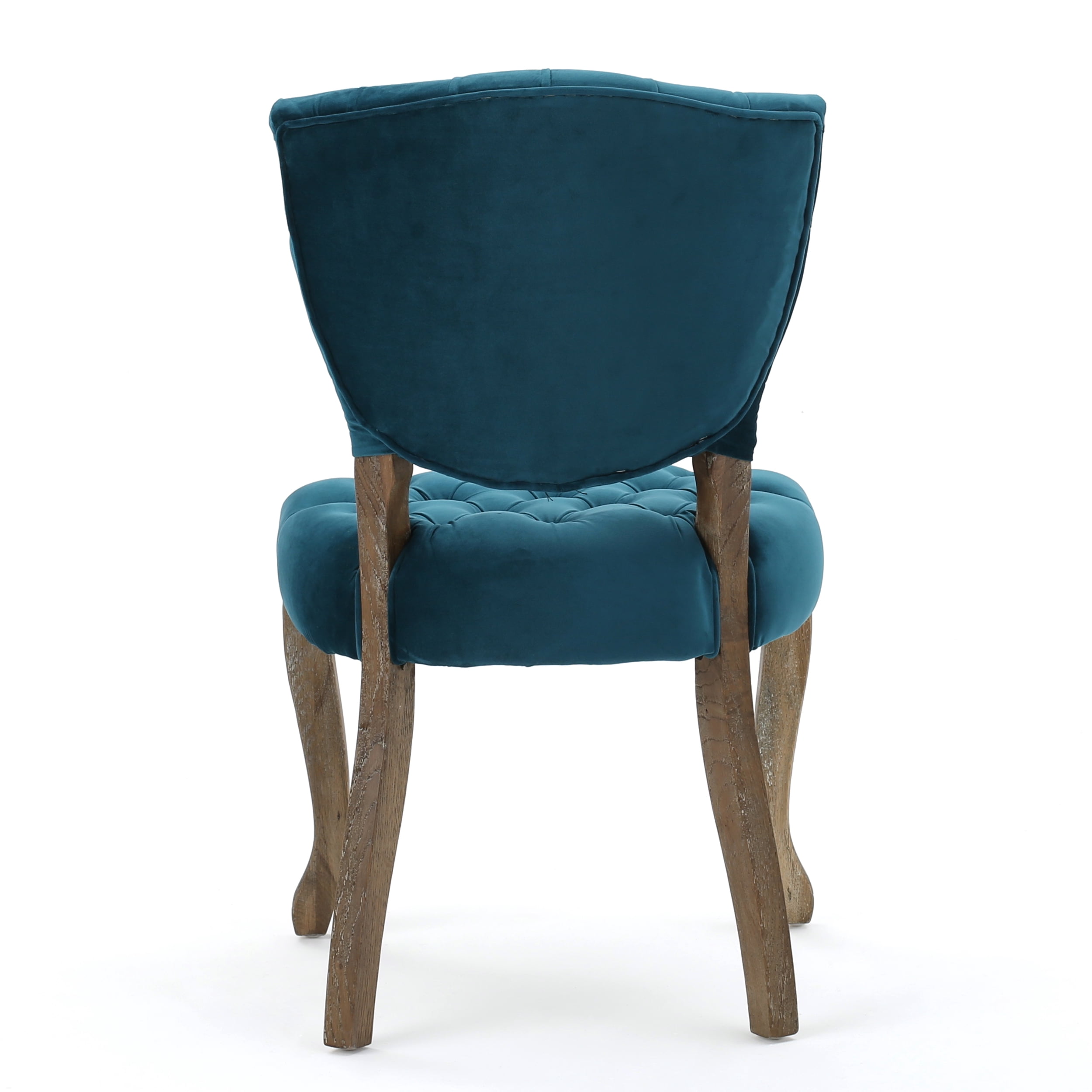 Noble House Sofia Contemporary Velvet Dining Chairs, Set of 2, Dark Teal