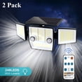 thumbnail image 6 of PUCACHI Solar Outdoor Light,3000 LM Waterproof LED Motion Sensor Light with Remote 248 LEDs 270° Wide Angle 3 Modes for Porch Garage Yard, 2 Pack, 6 of 9