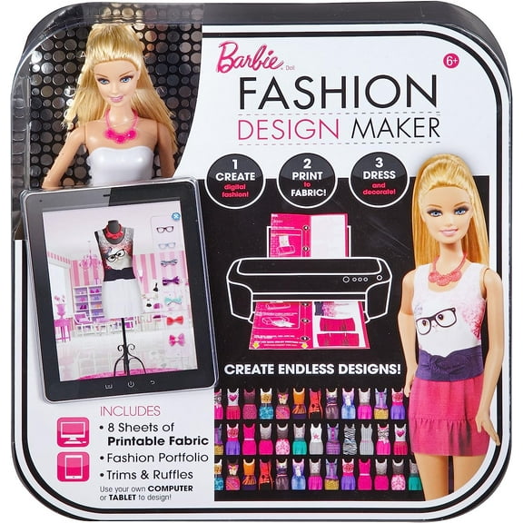 Barbie Fashion Design Maker Doll & Accessories Set, Customizable, Doll Playsets