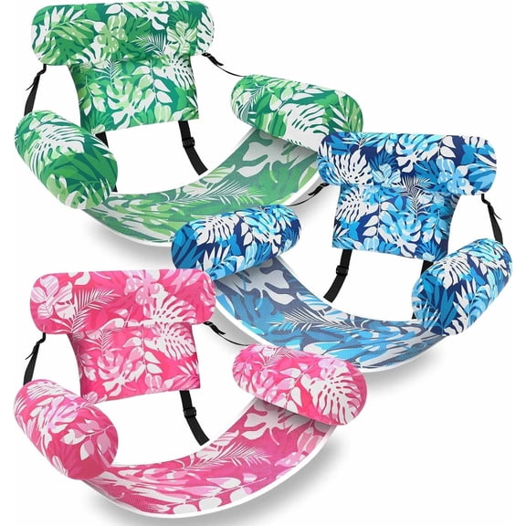 Beth 1-Pack Adjustable Heavy-Duty Inflatable Pool Float Chair, Portable Lounger for Pool, Beach and Lake, Assorted Color