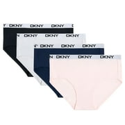 DKNY Women's 4-Pack Microfiber Hipster (Basic Pack, Large)