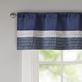 thumbnail image 2 of Madison Park - Amherst Polyoni Pintuck Window Valance - Navy - 50(W)" x 18(L)" - Single Unit - Rod Pocket Top - Pieced Pattern, 2 of 4