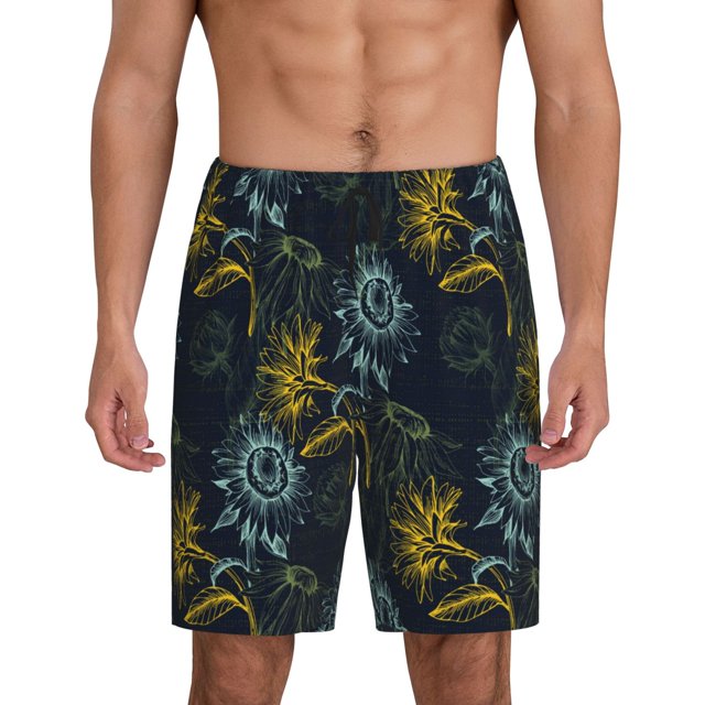 KLL Sunflowers Print Bikini Set for Women,String Two Piece Halter Top Triangle Bikini Set with Tie Side Bottom Sexy Swimsuit Bathing Suits-3X-Large