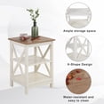 thumbnail image 7 of Alpha Joy Indoor Contemporary Storage Medium Density Fiberboard, White (Set of 2), 7 of 7