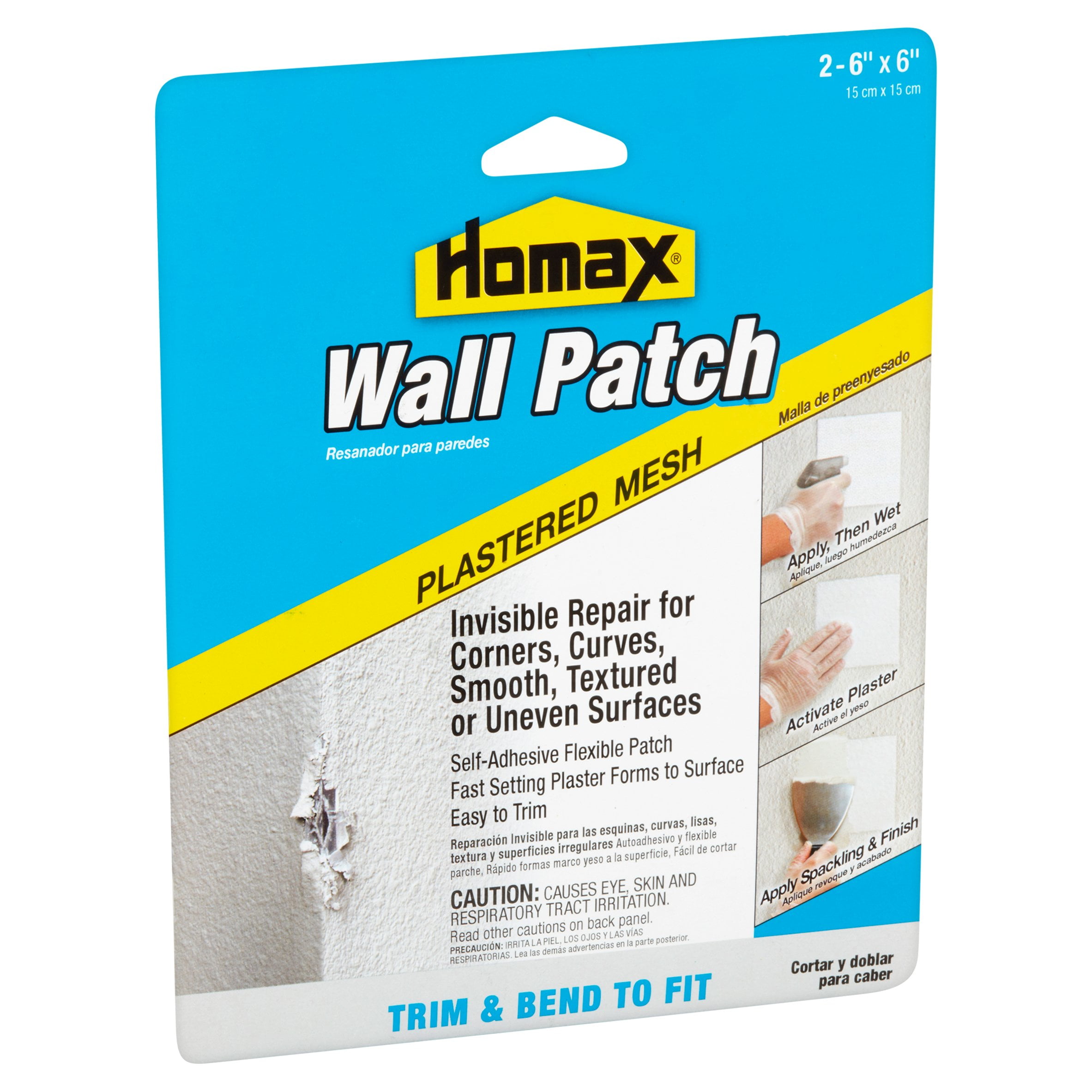 Homax Plastered Mesh Wall Patch, 2PK 6"x6" Patches