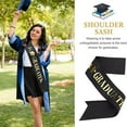 thumbnail image 5 of Class of 2025 Graduation Sash - Black Satin Stole with Gold Glitter Letters, Lightweight Graduation Stole for Commencement, Party, and Cheerleading Celebrations, 5 of 7