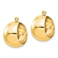 thumbnail image 2 of Auriga 14k Yellow Gold Hoop Earrings Jackets for Women (Length-20mm, Width-11mm), 2 of 5