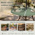 thumbnail image 6 of Round Outdoor Tablecloth with Umbrella Hole and Zipper, Green Black Branches Tablecloth with Elastic Waterproof, Botanical Dead Tree Birds Patio Table Covers for 45" - 54" Picnic Pool Tables, 6 of 9