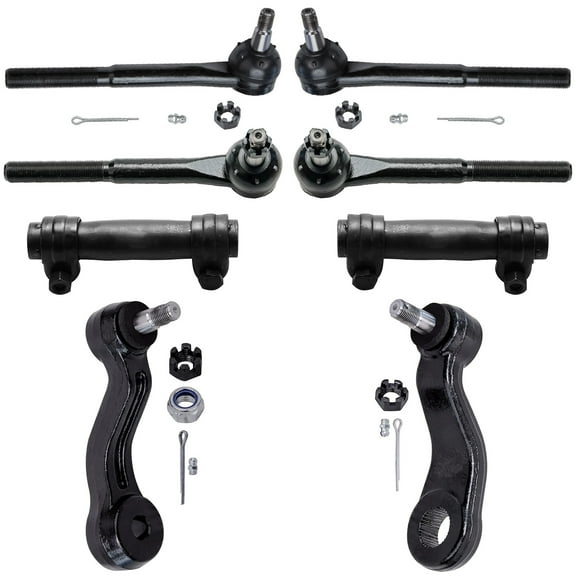 Detroit Axle - Front 8pc Suspension Kit for Chevy Tahoe GMC Yukon C1500 C2500 Suburban C3500, Outer Inner Tie Rod Ends Idler Pitman Arm Adjustment Sleeves Replacement
