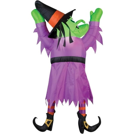 Witch From The Roof Airblown Halloween Decoration Walmart Com
