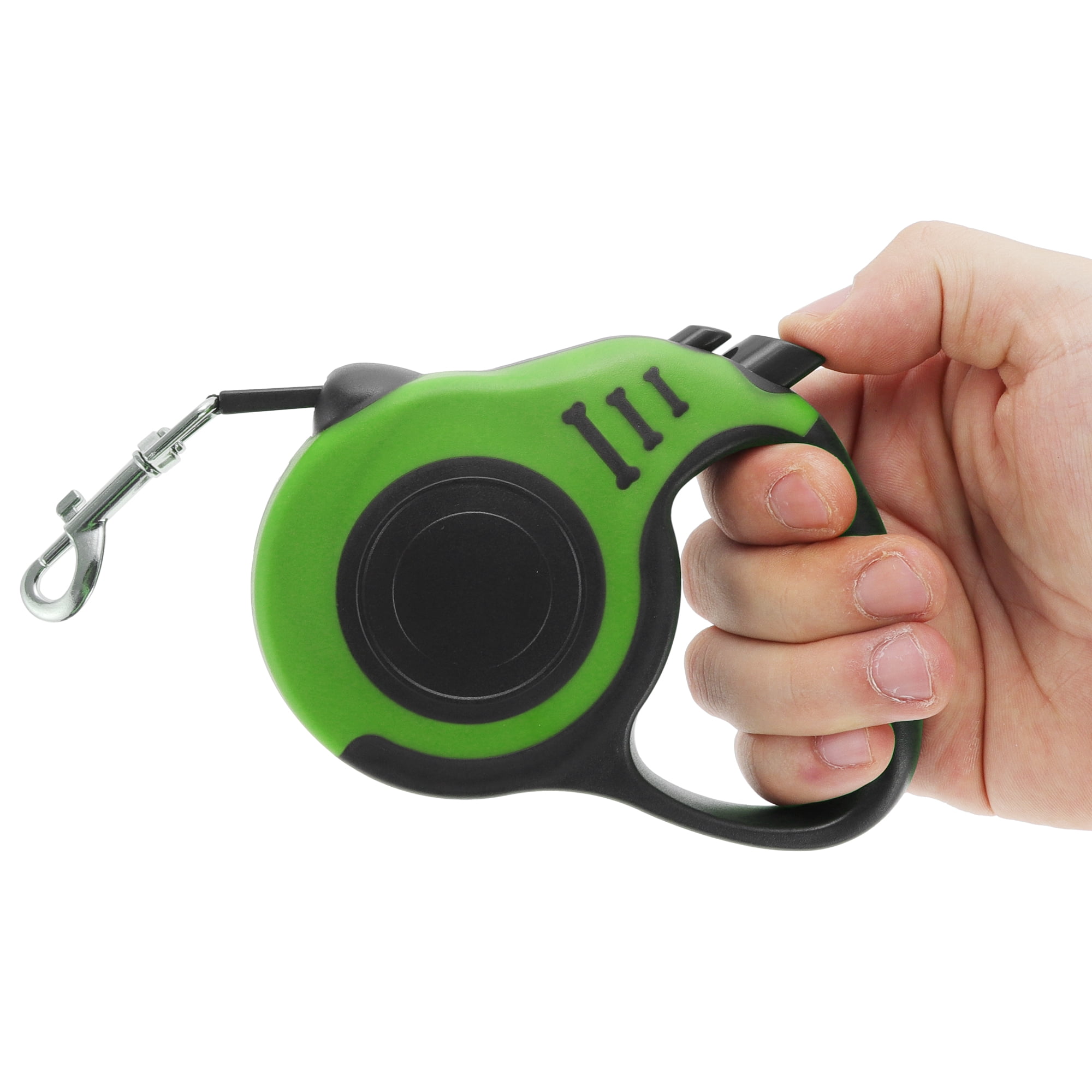 Unique Bargains Retractable Pet Leash Ergonomic Dog Leash with Handle Green 196.85"