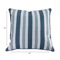 thumbnail image 3 of Coussin Imperméable d'Extérieur à Rayures Bleu - Ensemble de 2, 3 of 4