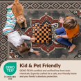 thumbnail image 4 of Design&I 6'x9' Ultra Soft Area Rug, Assorted Ornate Distressed Door Mongolian Checkered Nylon Boho None Fluffy Washable Non Shedding for Guest Room Bedroom Living Room, 4 of 7