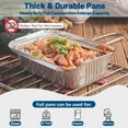 thumbnail image 3 of 25 Pack Aluminum Pans with Lids, 6'' x 3.5'' x 2'' Aluminum Foil Baking Pans, Foil Cake Pan for Ovens, Food Storage Trays for Baking, 3 of 6