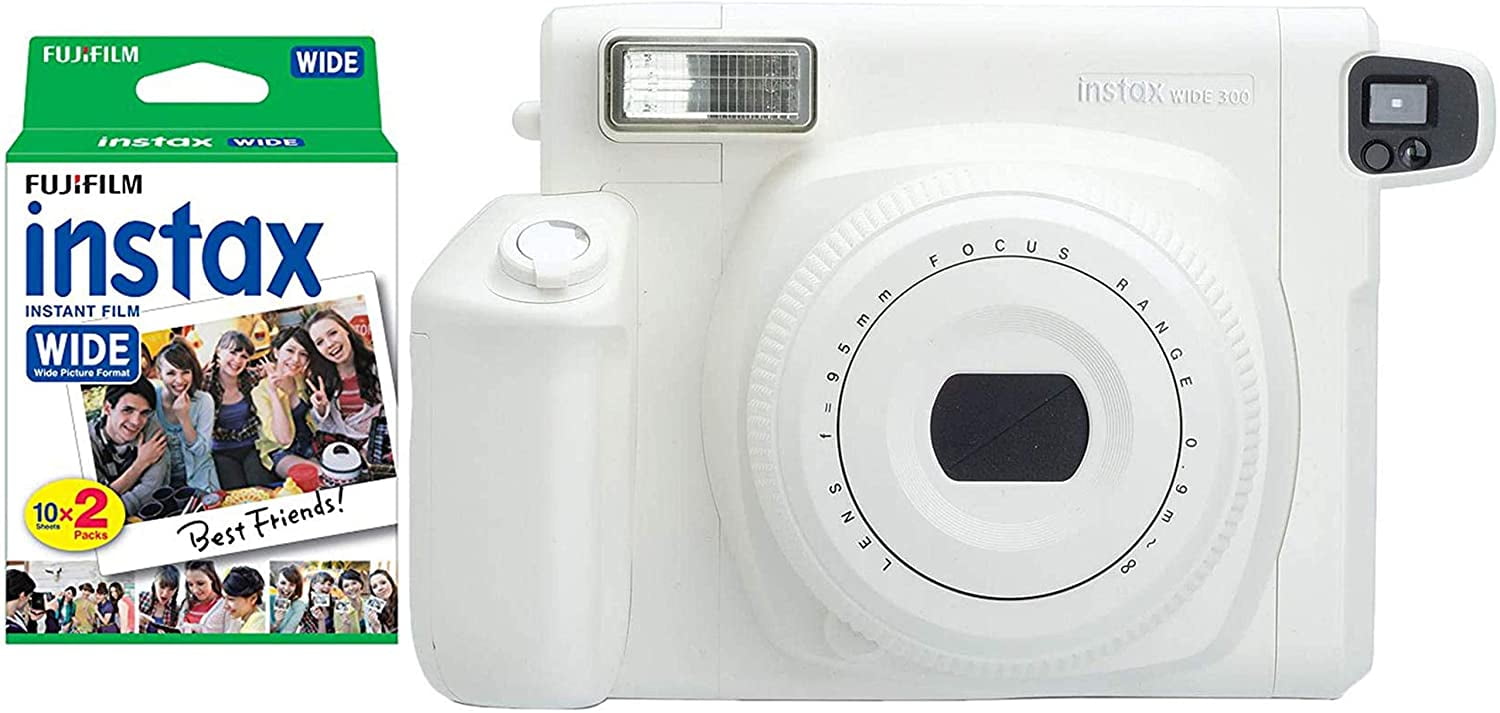 nemen Fraude Kennis maken Fujifilm INSTAX Wide 300 Photo Instant Film Camera (White) with Fujifilm  Instax Wide Instant Film Twin Pack Instant Film (20 Shots) - Walmart.com