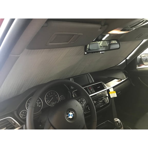 HeatShield, The Original Windshield Sun Shade, Custom-Fit for BMW M3 Sedan 2015, 2016, 2017, 2018, Silver Series