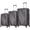 Charcoal, variant on ITALY Travola Unisex Adult 3-Piece Hardside Luggage Set, 360-Degree Spinner Wheels 20/24/28" - Blue