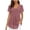 Hot Pink, variant on Staron Women Flowy Ruffle V Neck Short Sleeve Blouse Chiffon Pleated Casual Loose Tops Summer Fashion Tee, Purple L