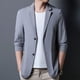 thumbnail image 2 of Traje pequeño informal de color sólido fino de primavera y verano para hombre, traje de negocios coreano para hombre, chaqueta de protección solar occidental para hombre, 2 of 5