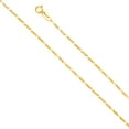 thumbnail image 1 of Solid 14k Yellow Gold 1.2MM Figaro Chain Necklace - 16 Inches, 1 of 2