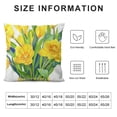 thumbnail image 5 of Nawypu Yellow Tulips Flowers Pillowcases Nature Floral Print Pillow Case Decorative Throw Pillow Cover for Home Sofa Office, 5 of 5