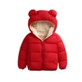 thumbnail image 1 of Chaqueta de abrigo para niños y niñas Abrigo cortavientos de dibujos animados con capucha y ropa de abrigo(Rojo/12-18 meses) Nituyy Chaqueta-GL715-FT37456A3, 1 of 5
