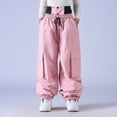 thumbnail image 4 of Snowboarding Pants, Waterproof Insulated Cargo Trousers, Windproof Loose Wide Leg for Cold Weather Activities, Hiking, Trekking, Adjustable Waist, 4 of 8