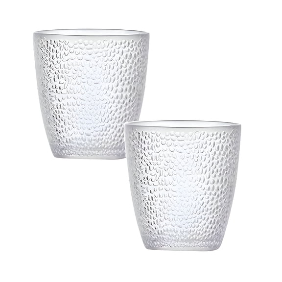 ACDANC 2Pcs Hammered 8-Ounce Plastic Tumbler Acrylic Glasses Multi-Color Cups Reusable Glassware for Kitchen Cocktail Picnic Party Juice Whiskey Wine Acrylic Drinking Glasses