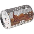 thumbnail image 1 of Air Fryer Rotisserie Basket with Movable Door, Heat Resistant Oven Grill Accessory for Baking and Drying Fruits, Silver Gray, 1 of 2