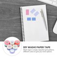 thumbnail image 3 of Miangastore 14Rolls Basic Washi Tapes Mixed Style DIY Adhesive Decoration for Notebook Diary Album 1000X0.6in, 3 of 9