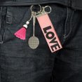thumbnail image 4 of Mini Badminton Keychain Badminton Racket Backpack Accessory Sports Keyring Gifts for Badminton Lover Players, 4 of 8